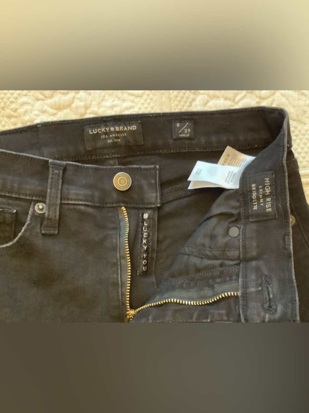 Lucky Brand High Rise Bridgette Black Cropped Jeans - Picture 9 of 11